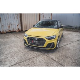 Накладка сплиттер на передний бампер Вариант2 на Audi A1 GB S-Line